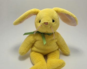 Ty Beanie Baby 30° Anniversario Willow il Coniglietto Giallo - Senza Etichetta