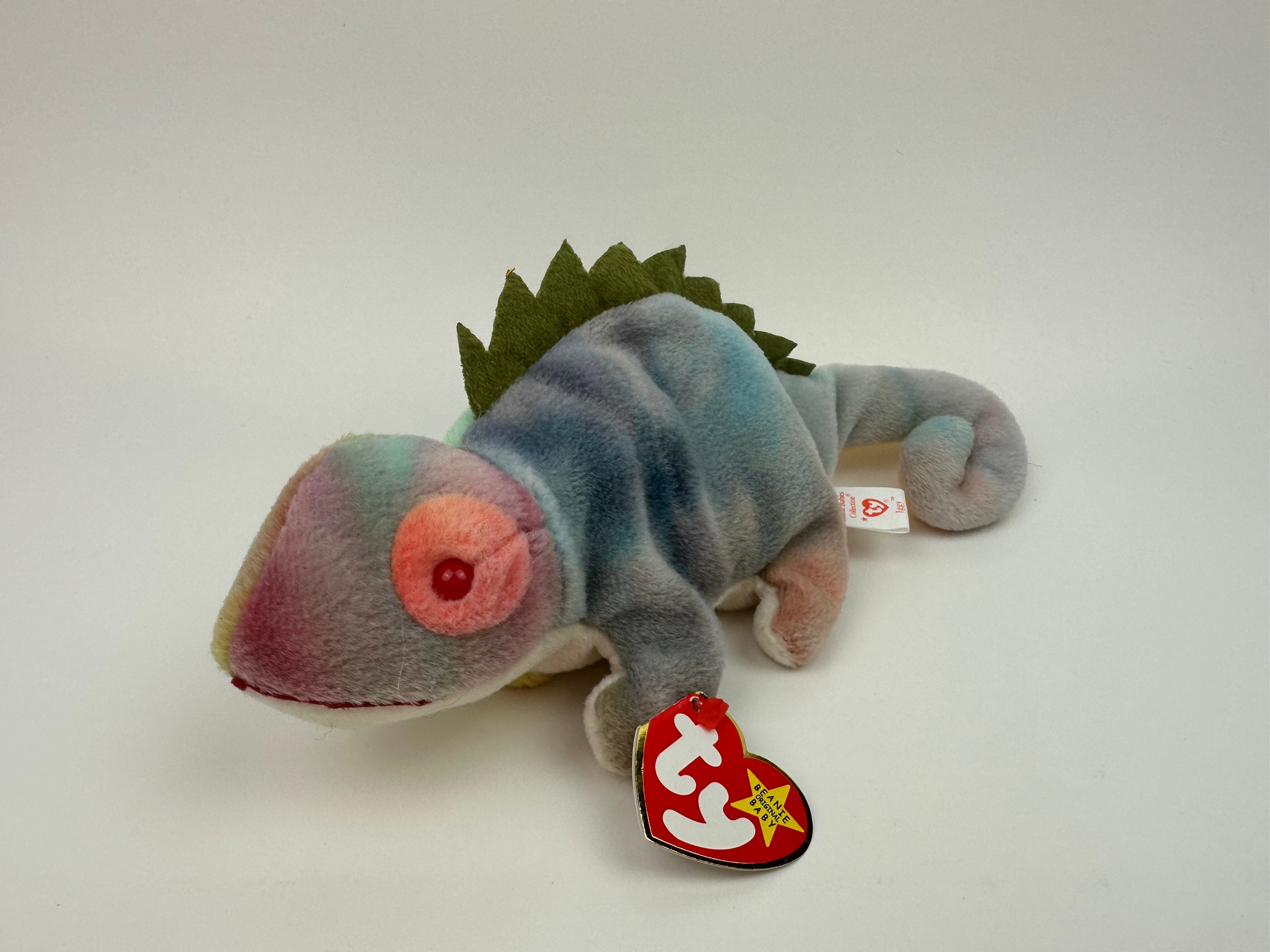 Ty Beanie Baby Iggy the Unique Coloured Tie-Dye Iguana 9 inch