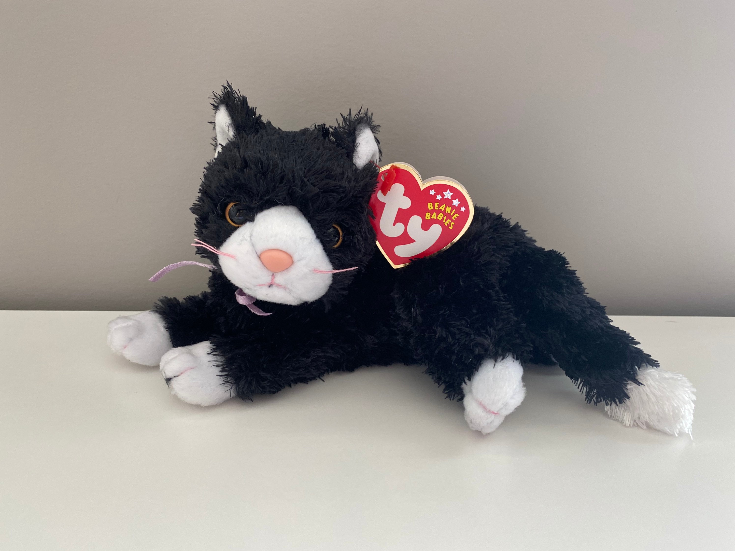 TY Beanie Baby booties the Black and White Cat 8 Inch - Etsy