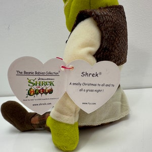 Ty Beanie Baby shrek the Ogre Shrek the Halls Shrek DVD Exclusive 8