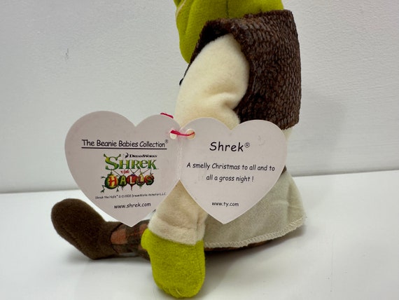 TY Beanie Baby shrek the Ogre Shrek the Halls Shrek DVD Exclusive
