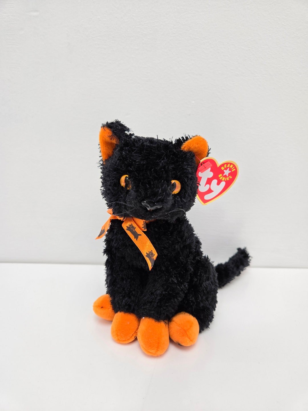 Ty Beanie Baby fraidy the Black and Orange Halloween Cat 6 Inch Etsy