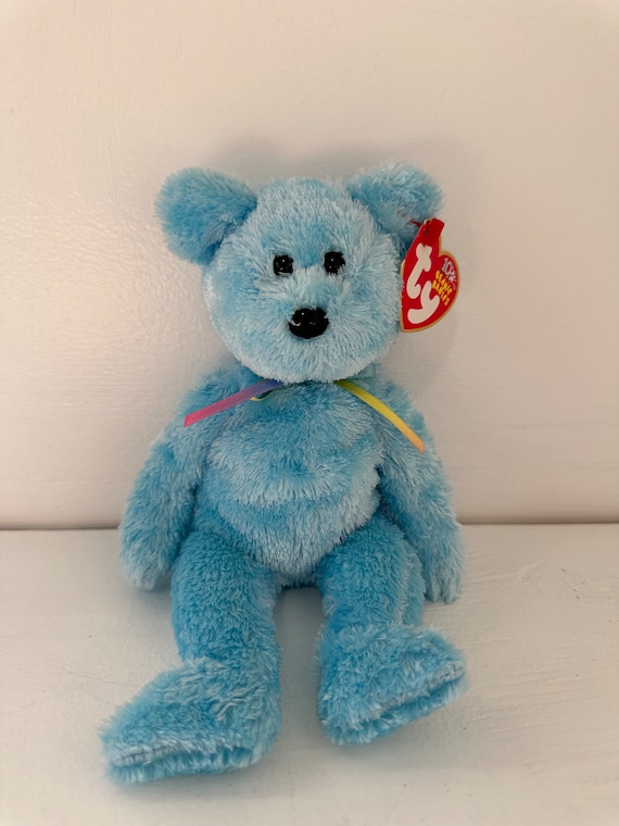 Ty Beanie Baby sherbet the Bear Blue Version 8.5 Inch Etsy