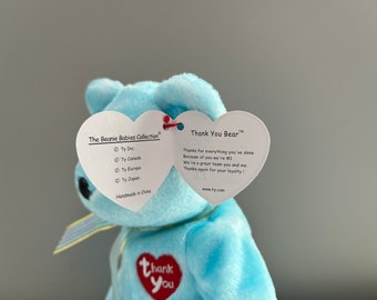 Ty Beanie Baby thank You the Bear With Thank You Card Only One