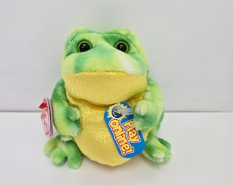 緑のカエルのぬいぐるみ ヴィンテージ。 Trudi ヴィンテージ