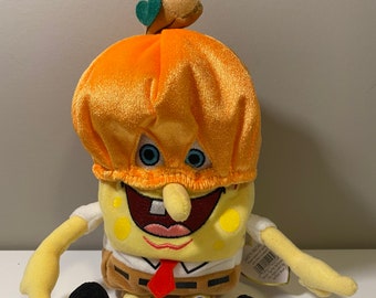 【入手困難】tyビーニーベイビーズ スポンジボブ　ぬいぐるみ スポンジ・ボブのキャラクター、イカルド・テンタクルズをモチーフに