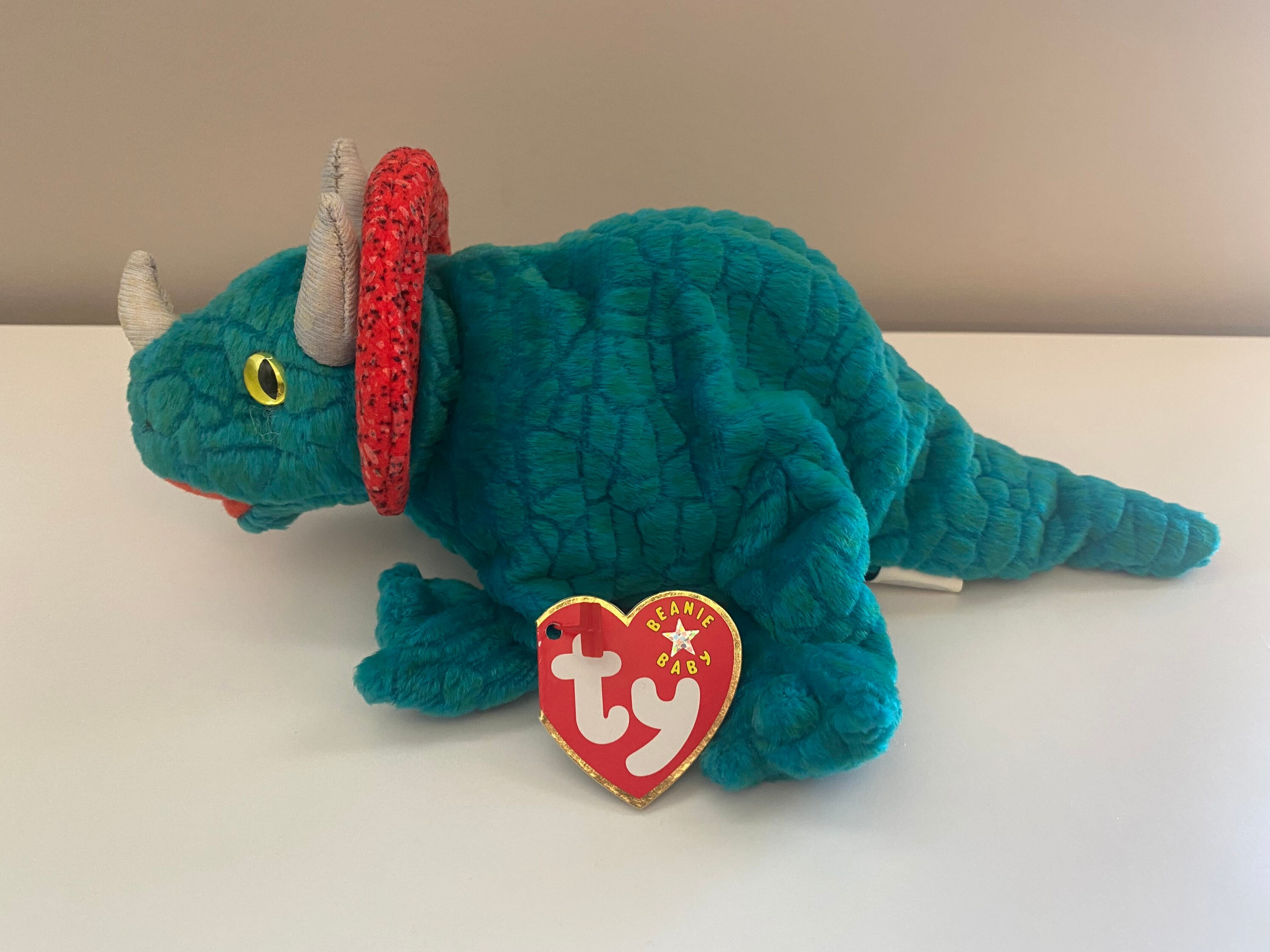 TY Beanie Baby Hornsly the Dinosaur 8.5 inch | Etsy