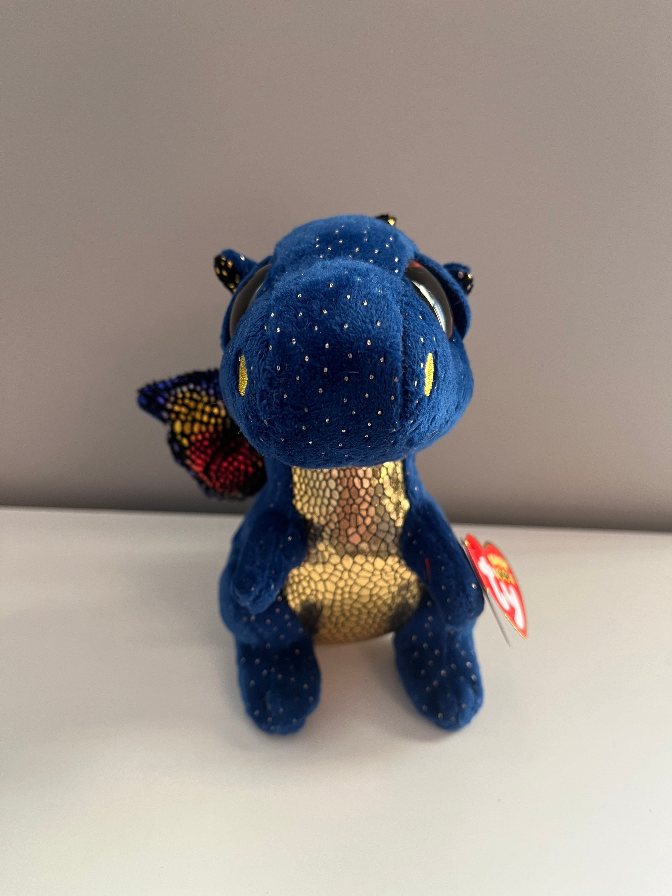 Ty Beanie Boo saffire the Blue and Gold Dragon 6 Inch Etsy