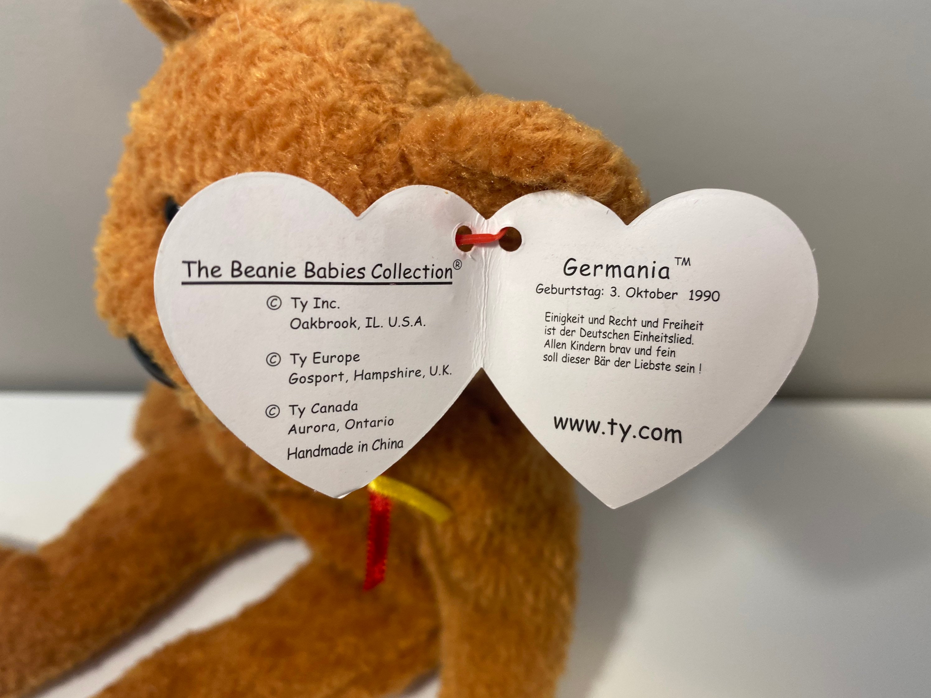Ty Beanie Baby germania the Bear German Exclusive 8.5 Inch Etsy
