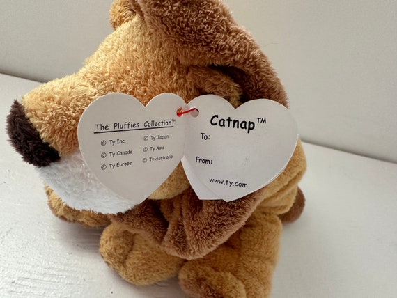 TY Pluffies Collection catnap the Lion rare 10 Inch 