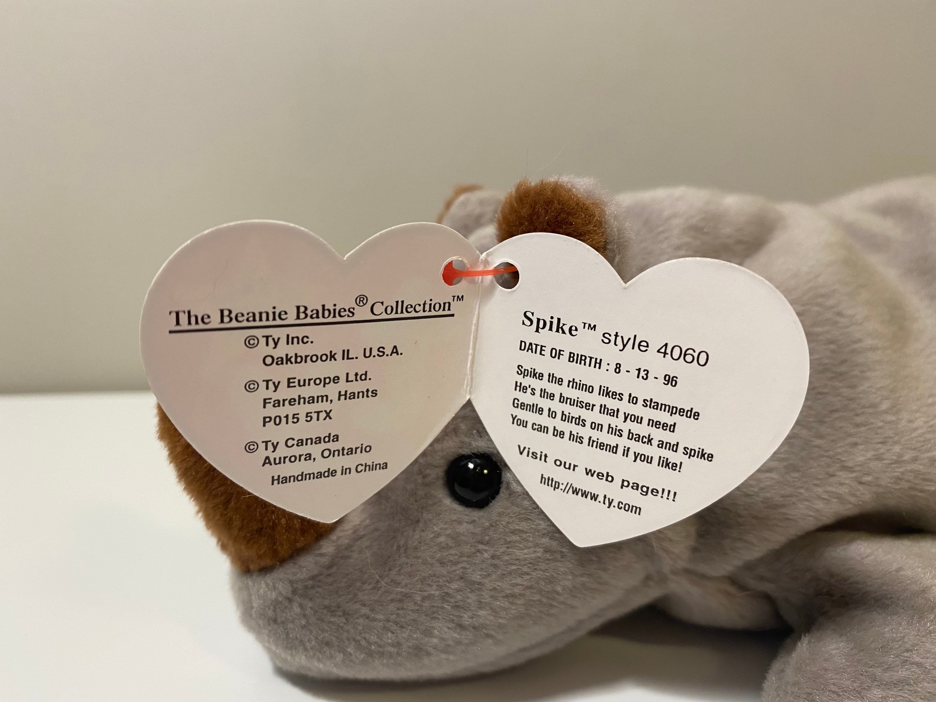 Ty Beanie Baby Spike the Rhinoceros 7 inch Etsy