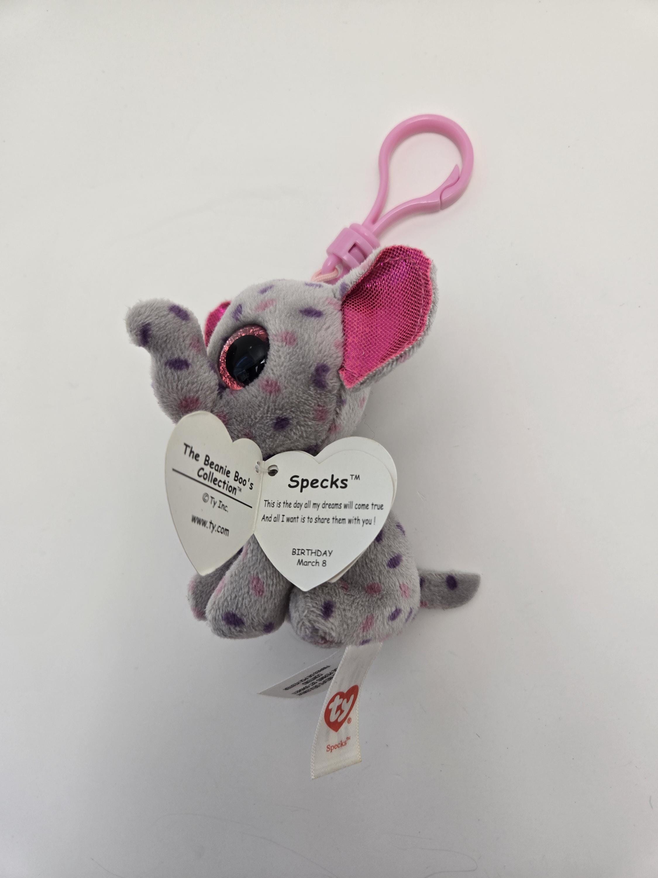 TY Beanie Boo Key Clip “specks” the Elephant *small* (3 Inch) - Etsy