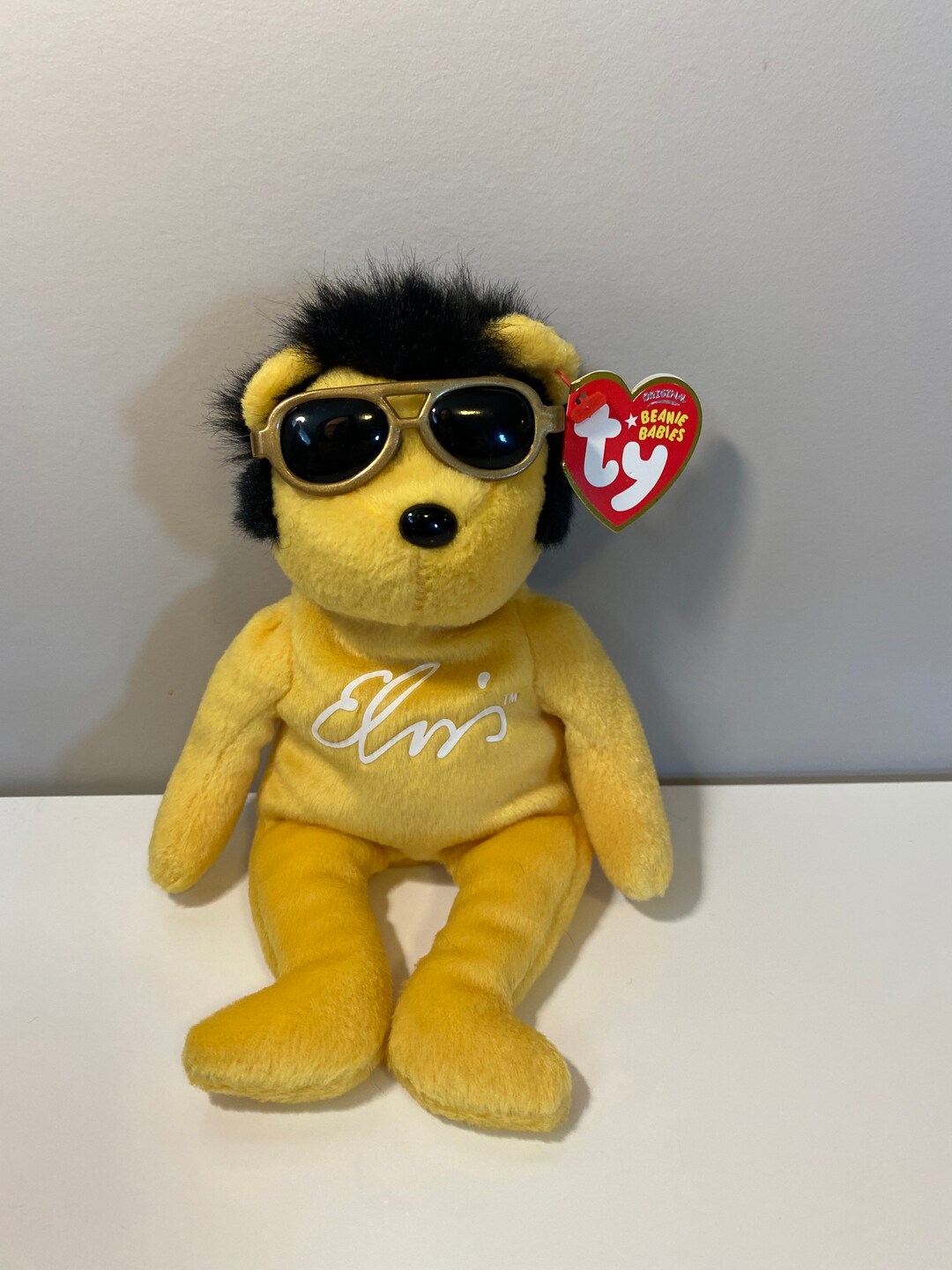 Ty Beanie Baby “solid Gold Beanie” the Elvis Bear Walgreen's