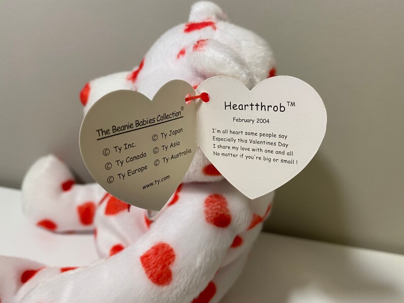 TY Beanie Baby Heartthrob the Valentines Day Bear Plush | Etsy