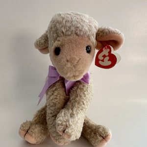 Ty Classics Collection “Lovie” the entzückendes Lamm mit lila Schleife (25 cm)
