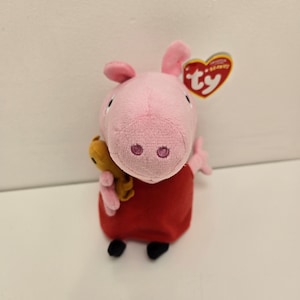 Ty Beanie Baby “Peppa Pig” Holding Teddy  - From the Children’s Show Peppa Pig (6 inch)