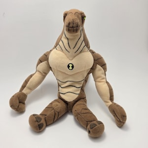 Peluche Ty Beanie Baby “Humongousaur” de Ben 10 Alien Force (20 cm) Sin etiqueta colgante