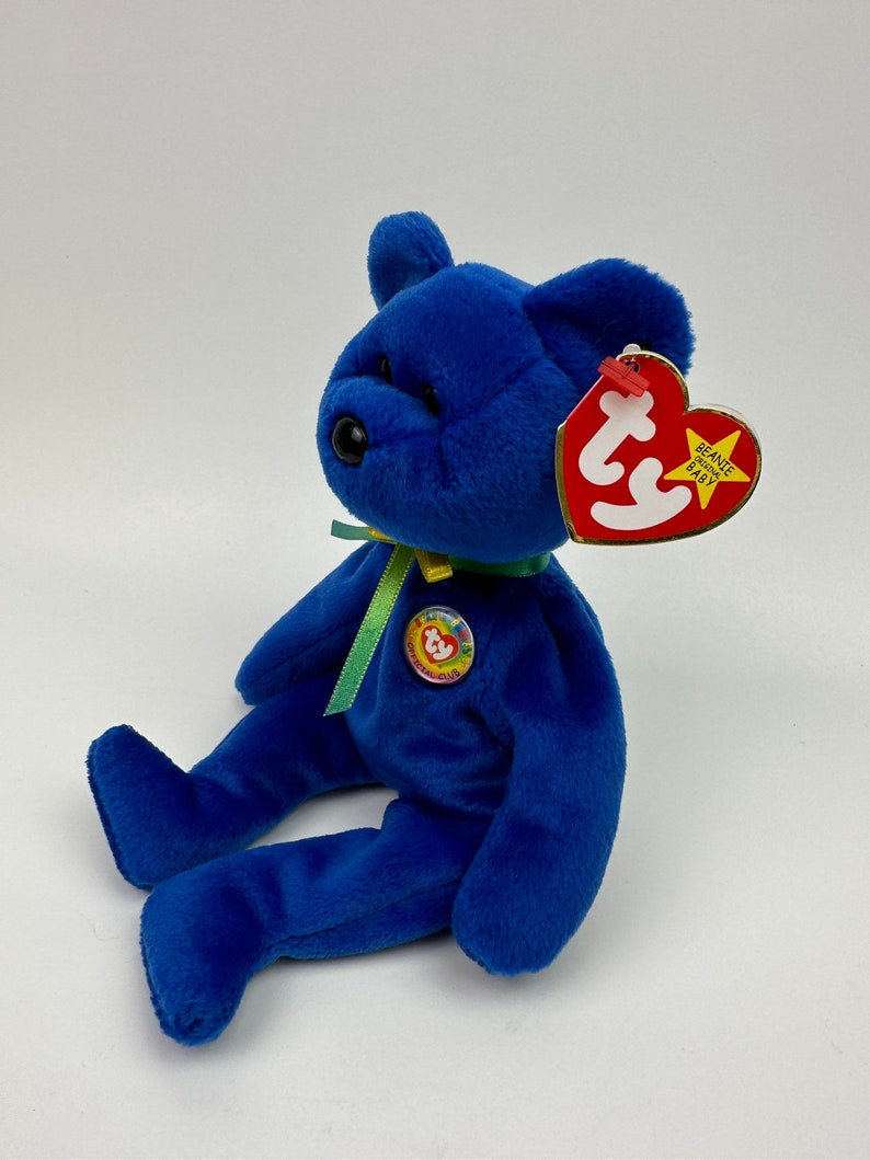 Ty Beanie Baby Clubby the Royal Blue Bear 8.5 Inch image 2