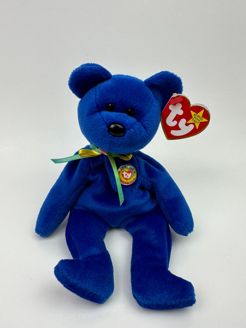 Ty Beanie Baby Clubby the Royal Blue Bear 8.5 Inch image 1