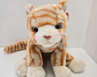 Ty Beanie Buddy “amber” the Adorable Gold Tabby Cat (12 Inch