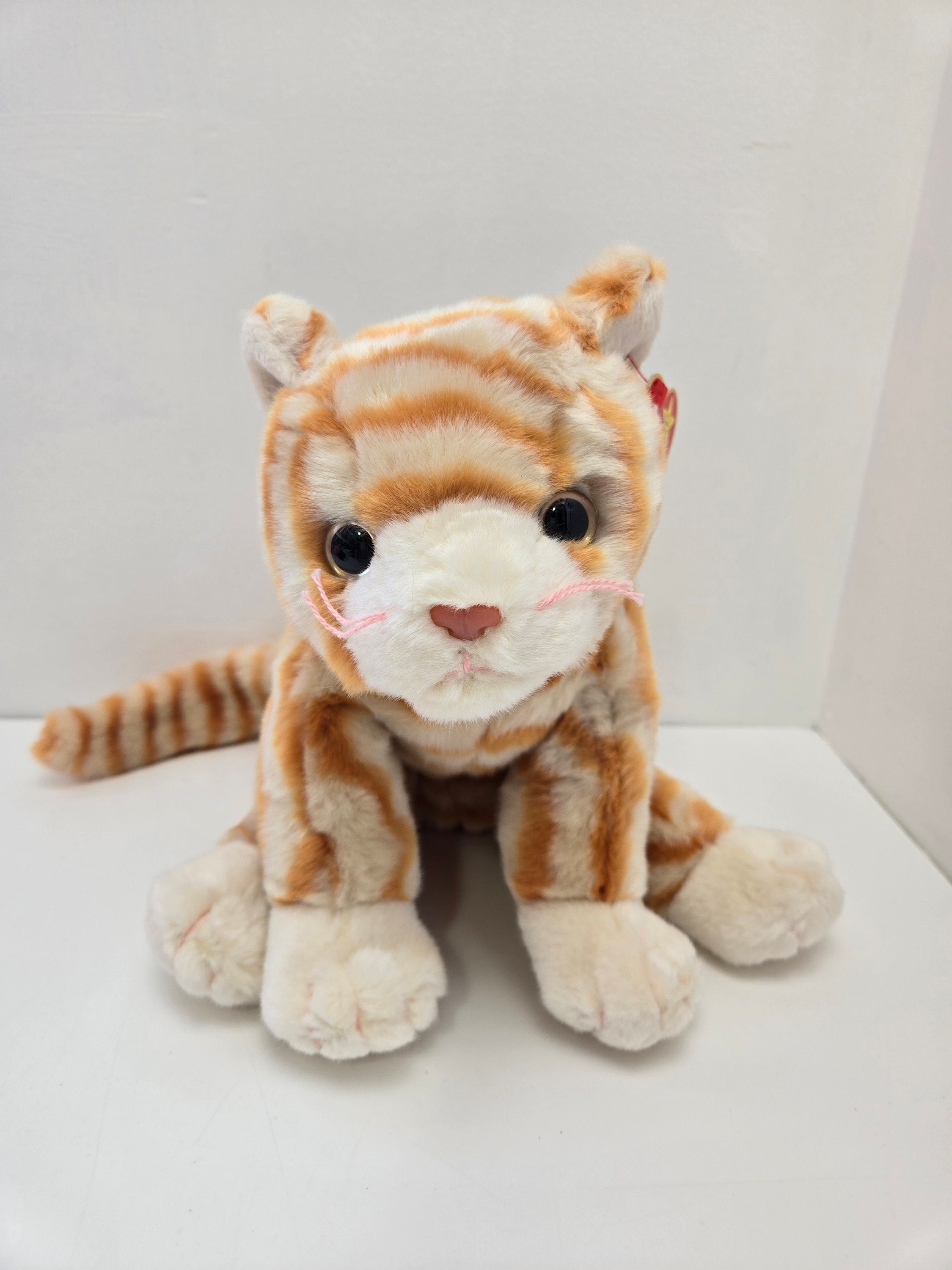 Ty Beanie Buddy “amber” the Adorable Gold Tabby Cat (12 Inch