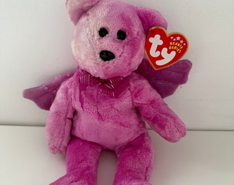 Ty Beanie Baby "Herald" the Bear - ROZE geverfd! (8,5 inch)
