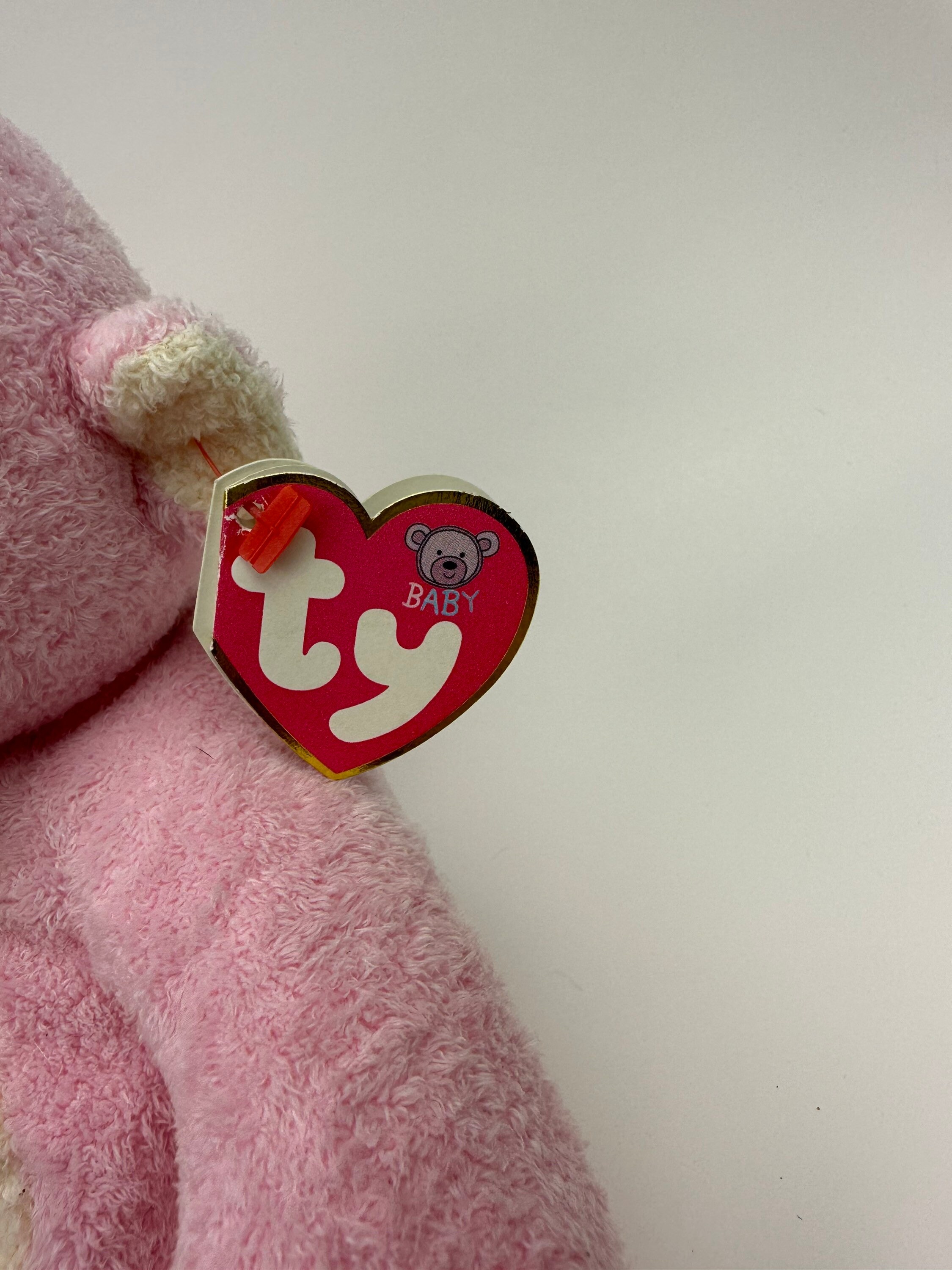 2006年公式 Ty プラフィーズ ベビーダングルズ ピンクモンキー ぬいぐるみ Ty Pluffies Pink Dangles Monkey Plush 2006 Sewn Eyes Soft