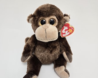 Ty Beanie Baby “Vines” o Macaco - Versão de Olhos Grandes (18 cm)