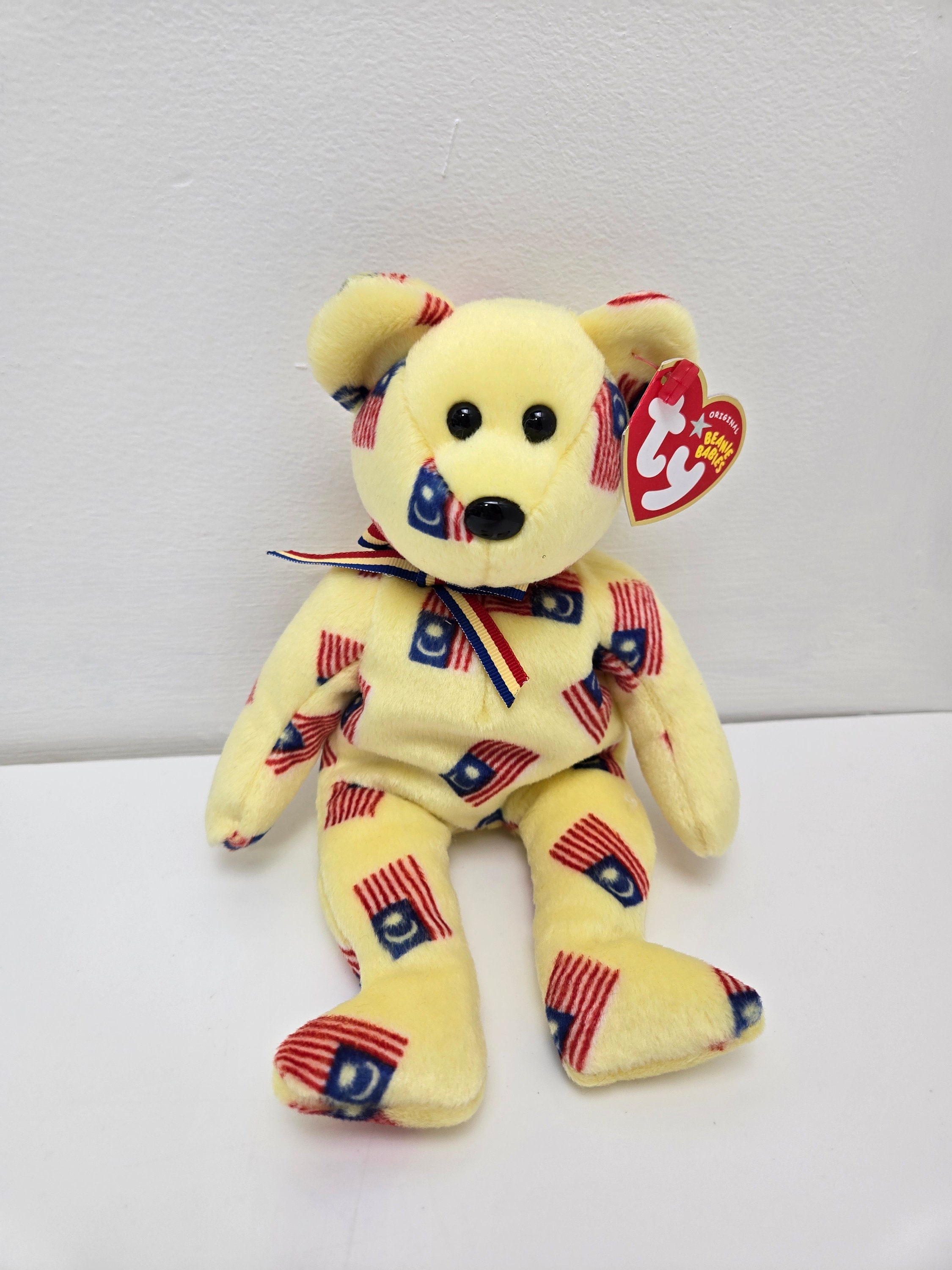柔らか手触り大きめ【星条旗のクマ】Beanie baby Ty ビーニーズ 柔らか手触り大きめ【星条旗のクマ】Beanie baby Ty ビーニーズ