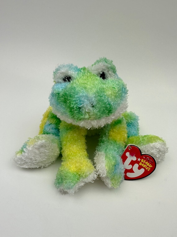 TY Beanie Baby webley the Green and Blue Frog Plushie 7 Inch -  UK