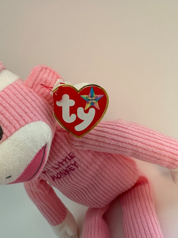 ピンク　ぬいぐるみ　TY Beanie Baby　Beanie Buddy Ty Beanie Buddy “romance” the Pink Bear With a Heart Nose