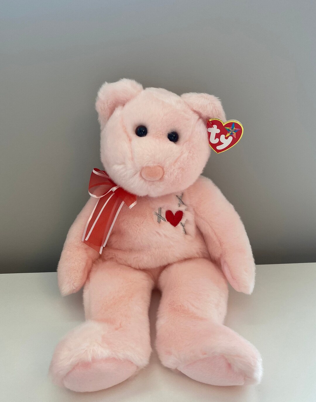 ピンク　ぬいぐるみ　TY Beanie Baby　Beanie Buddy Ty Beanie Buddy “eggs” the Pink Easter Bunny ! (13.5 Inch