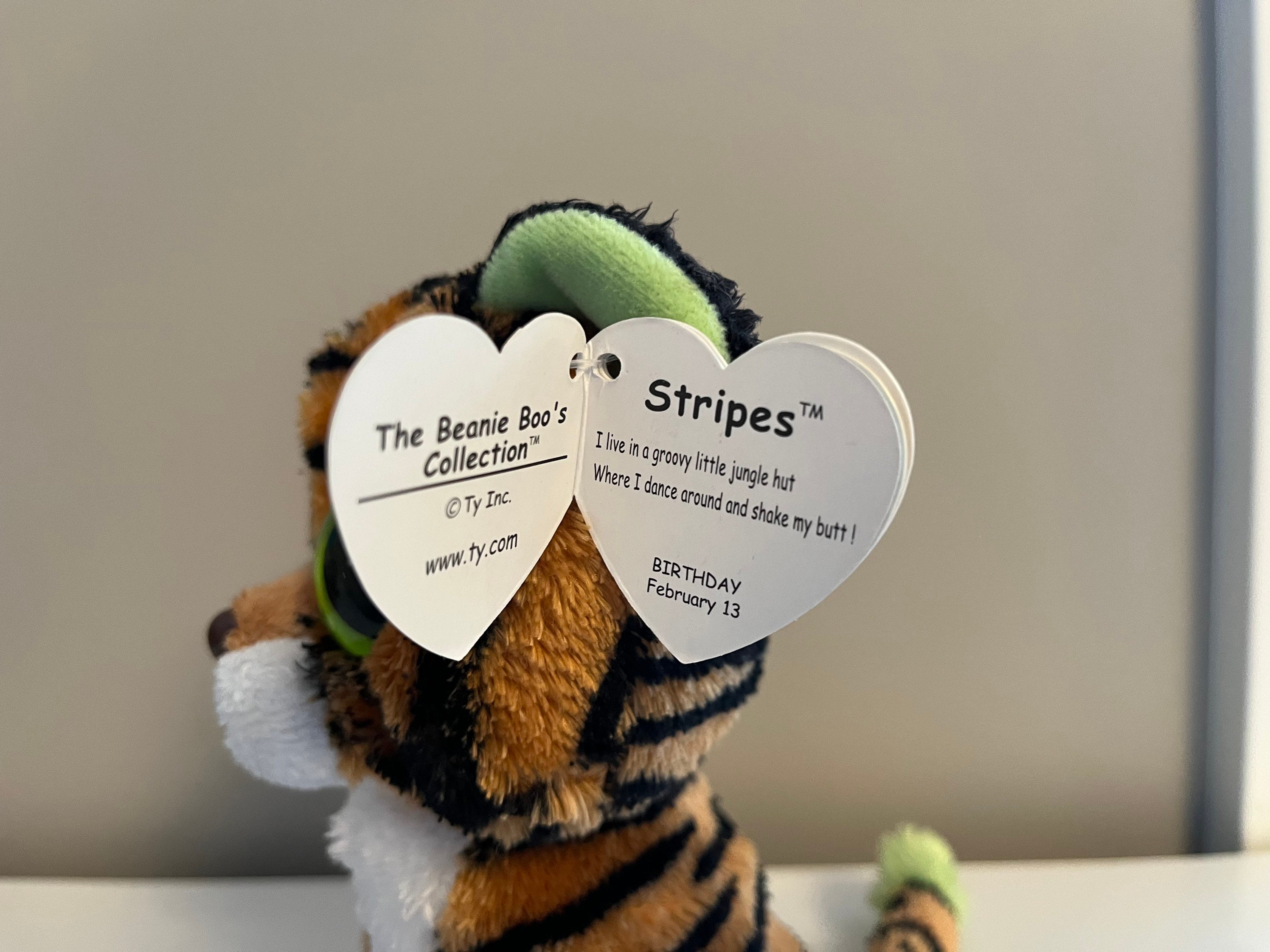 Buy Ty Beanie Boo stripes the Tiger Solid Eye Colour rare 6 Inch