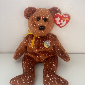 Ty Beanie Baby Decade Bear the Brown Bear  (8.5 inch)