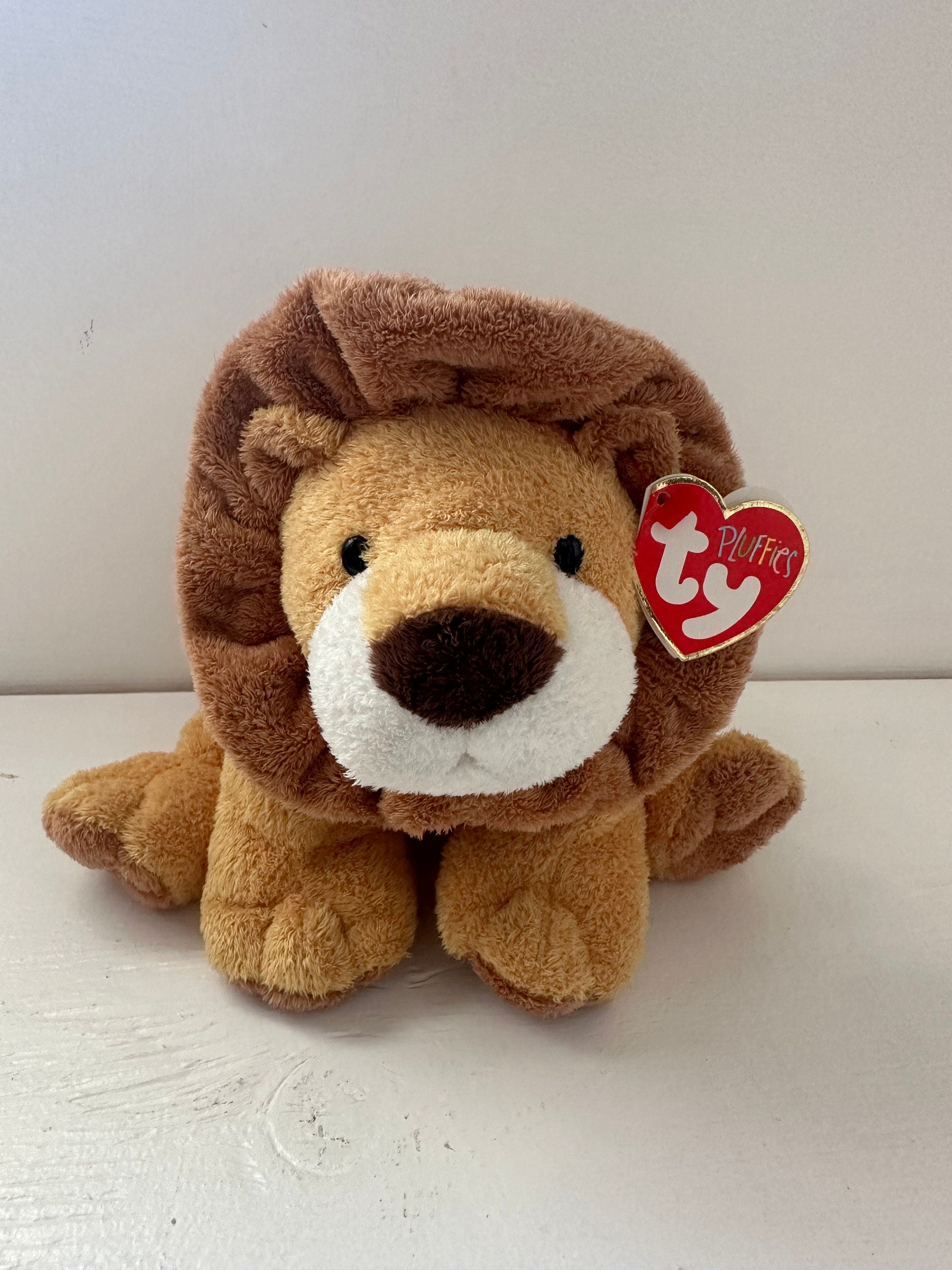 TY Pluffies Collection catnap the Lion rare 10 Inch 