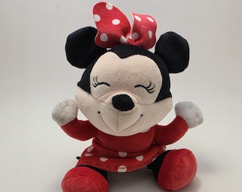 Peluche Ty Beanie Baby “Minnie” Minnie Mouse de Navidad de Mickey Mouse de Disney (15 cm) Sin etiqueta colgante