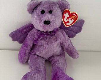 Ty Beanie Baby "Herald" the Bear - PAARS geverfd! (8,5 inch)