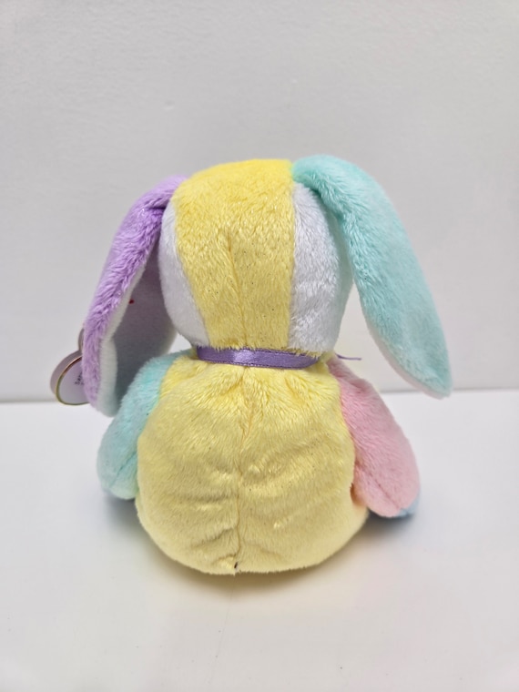 Ty Beanie Baby “dippy” the Multi-coloured Bunny Rabbit - Yellow