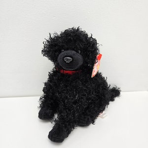 TY Beanie Baby Smudges the Black Curly Haired Dog Rare 6 inch image 1