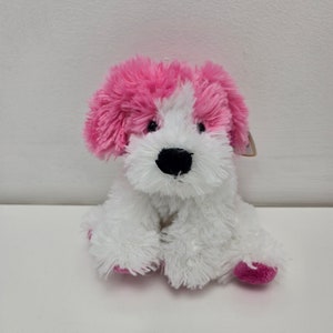 Ty Beanie Baby “Snuggins” the Pink and White Dog ie - Beanie Baby of the Month! (6.5 inch)