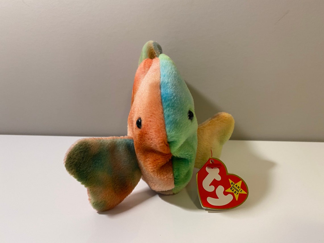 TY Beanie Baby Coral the TieDye Fish Actual Colours Shown Etsy