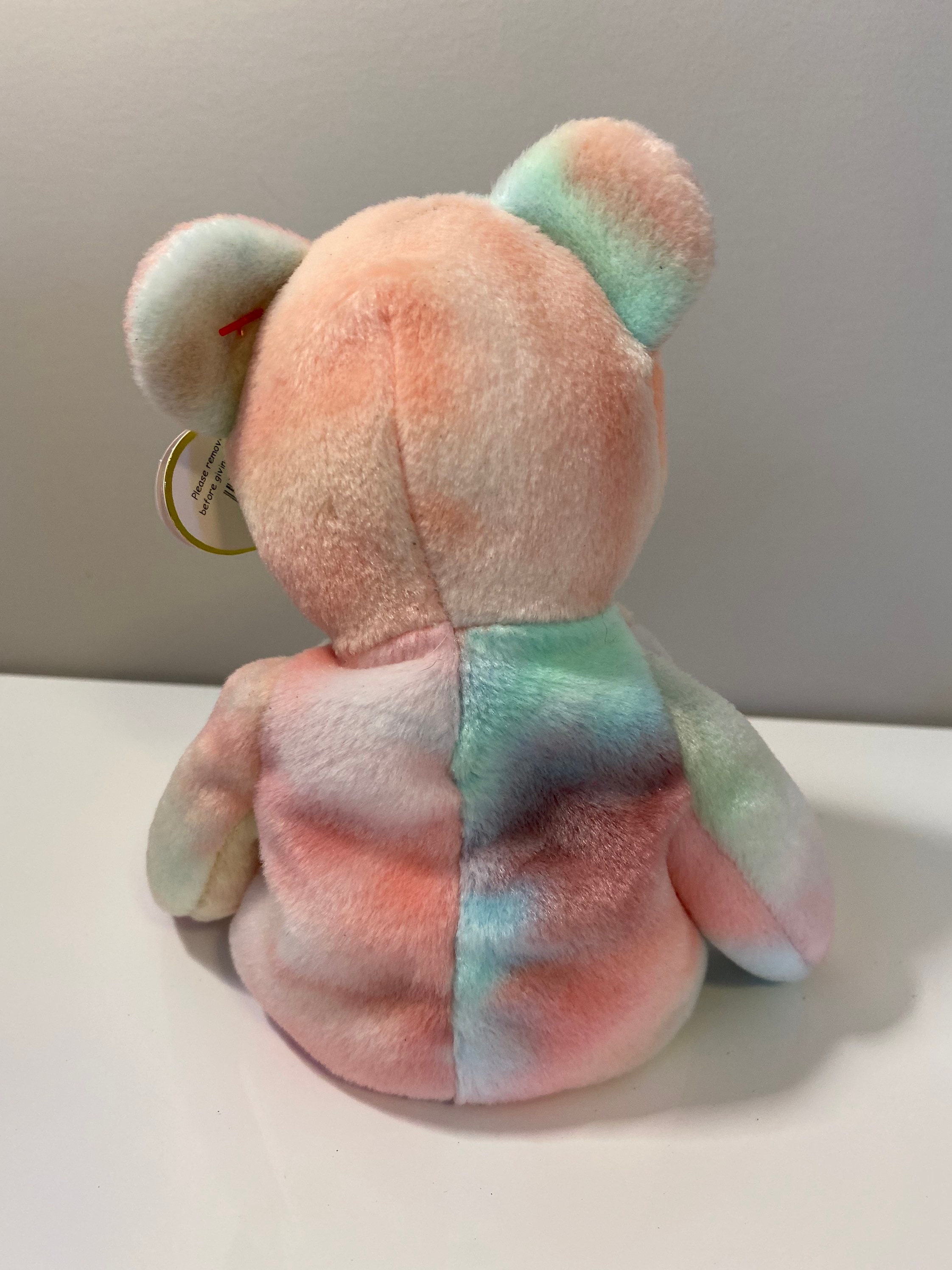 TY Beanie Baby Peace the Tie-Dye Bear Actual Colours Shown | Etsy