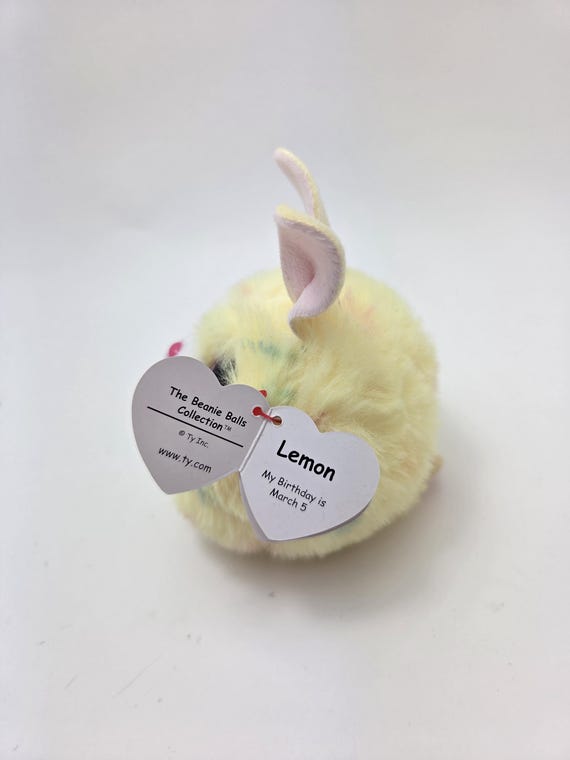 Ty Beanie Balls “lemon” the Bunny (small Inch) Israel