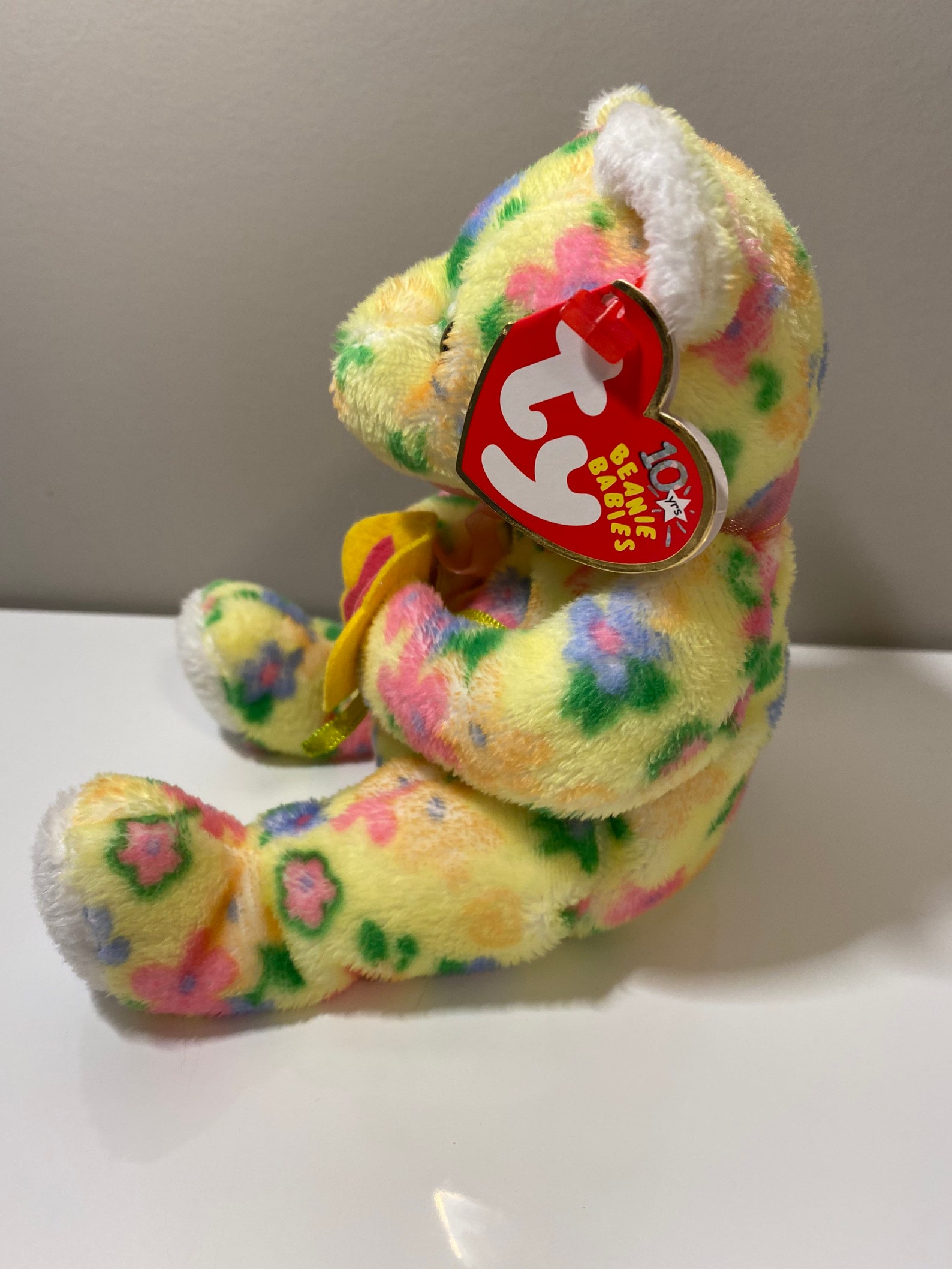 TY Beanie Baby Bloom the Bear holding flower | Etsy