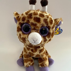 Ty Beanie Boo “Safari” the Giraffe - Non Mint Eyes *Rare* (Medium Size 9 inch)