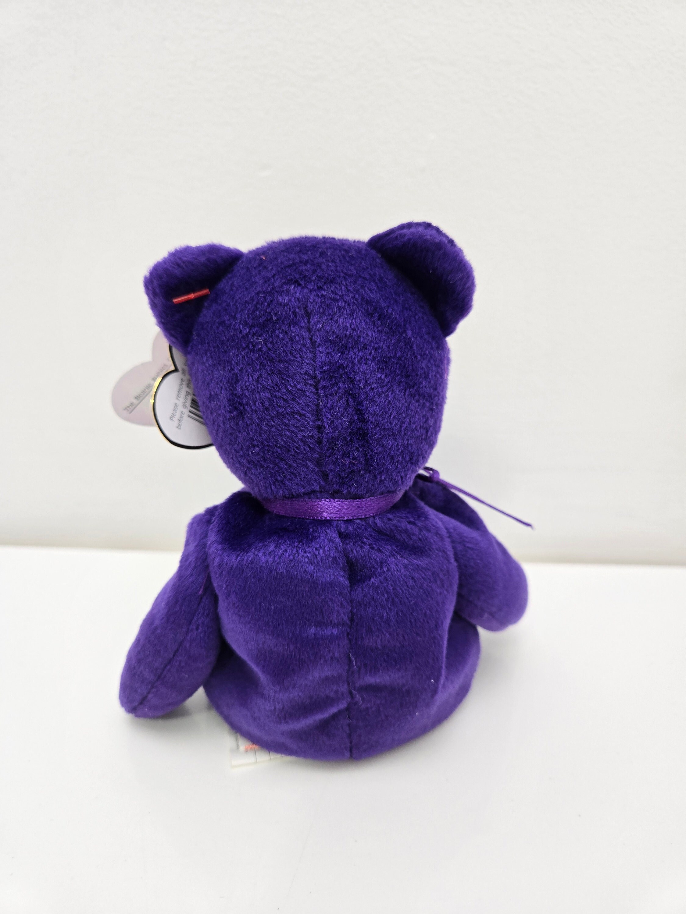 ダイアナ妃 メモリアルベア Diana Memorial Teddy Bear Princess Diana First Edition Purple Memorial Bear Beanie