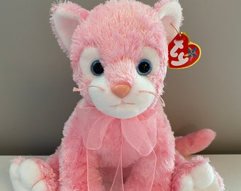 pink stuffed cat
