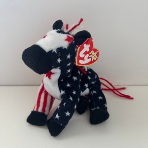 Ty Beanie Babies “Lefty 2000” the Patriotic American Donkey! (6 inch)