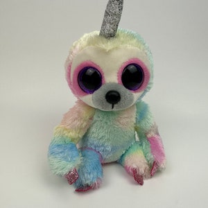 Peluche Ty Beanie Boo “Cooper” el Unisloth - Sin etiqueta (15 cm)