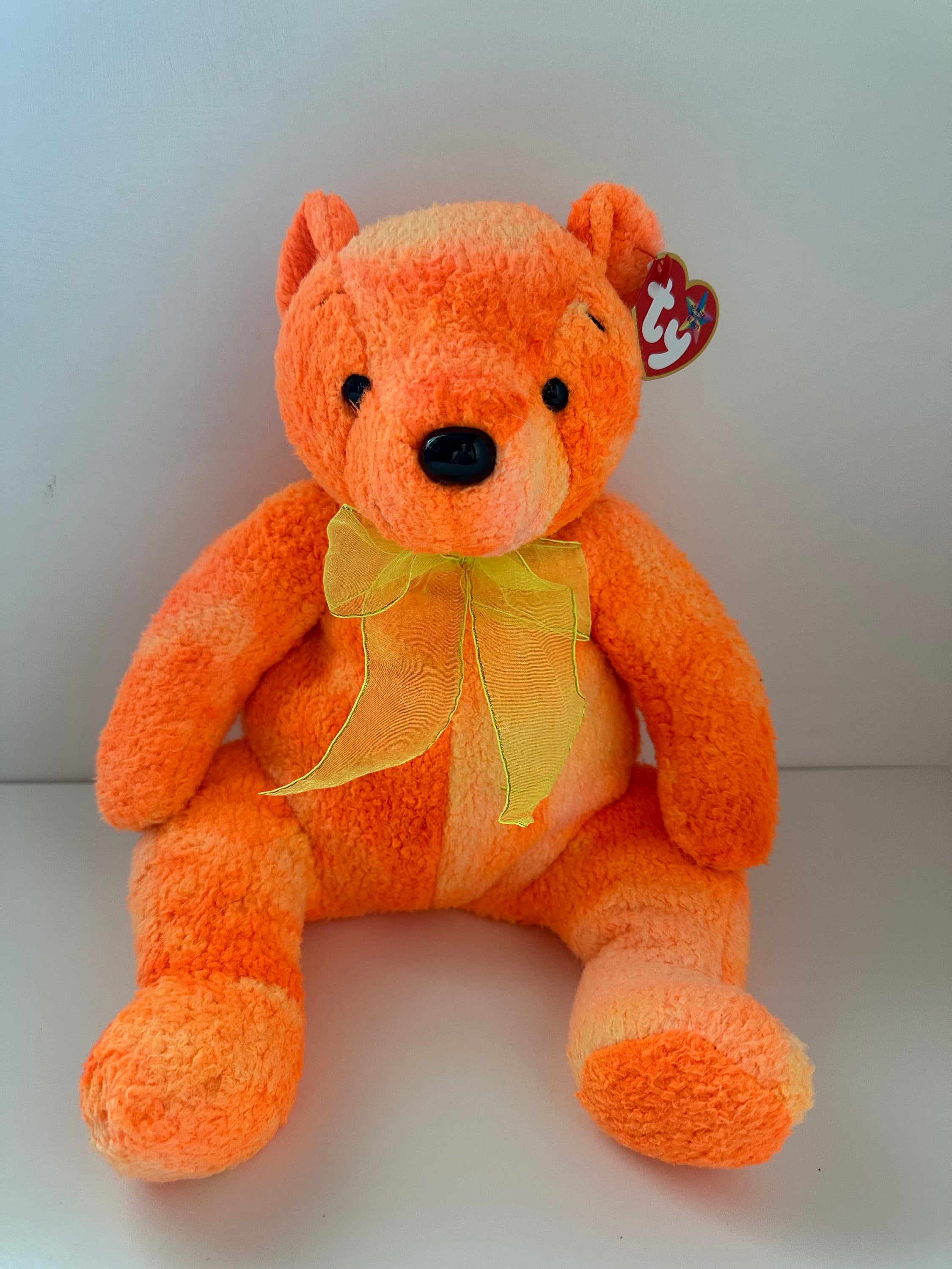 Ty Beanie Buddy「タンジェリン」オレンジ色のテディベア！(13インチ